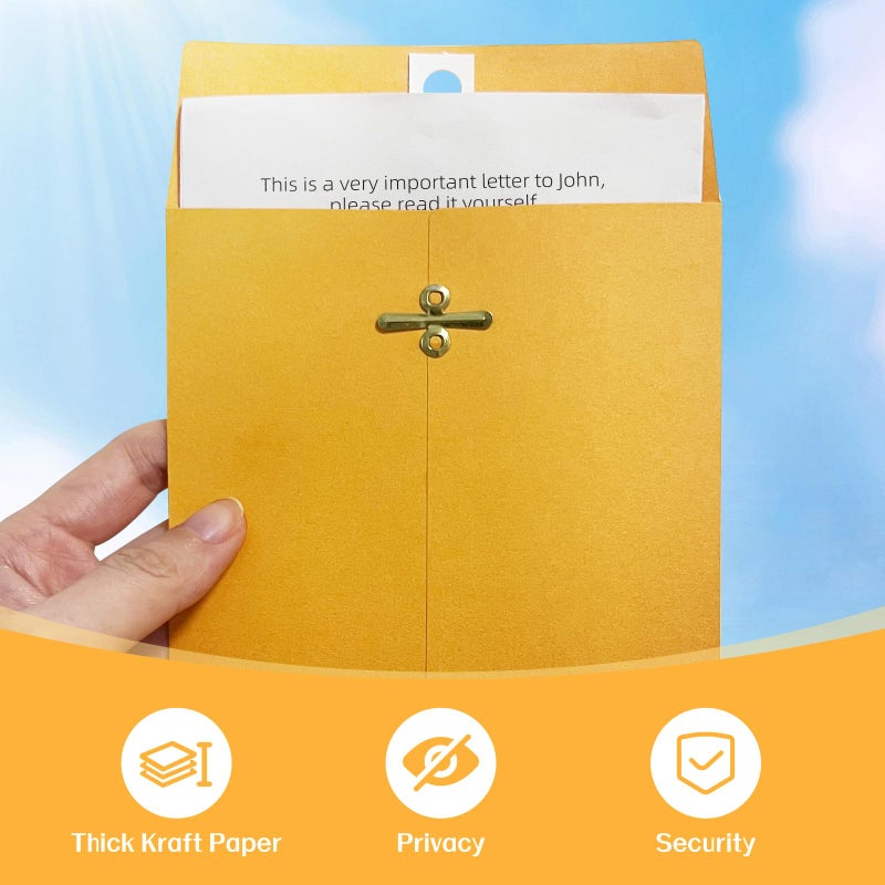 Bazyrock 20 Pack 10x13 Inch Manilla Envelopes, Kraft Envelopes with Clasp Closure and Gummed Seal, 28lb Large Brown Mailing Envelopes for Office, School, Business, and Home Use - Image 5
